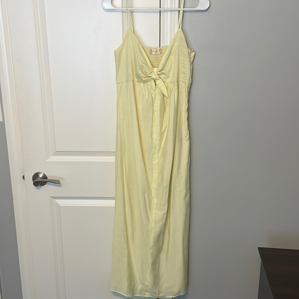 Altar’d State Yellow Midi Dress Small